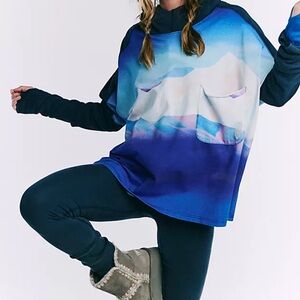 FP Movement by Free People Blue Gradient Top